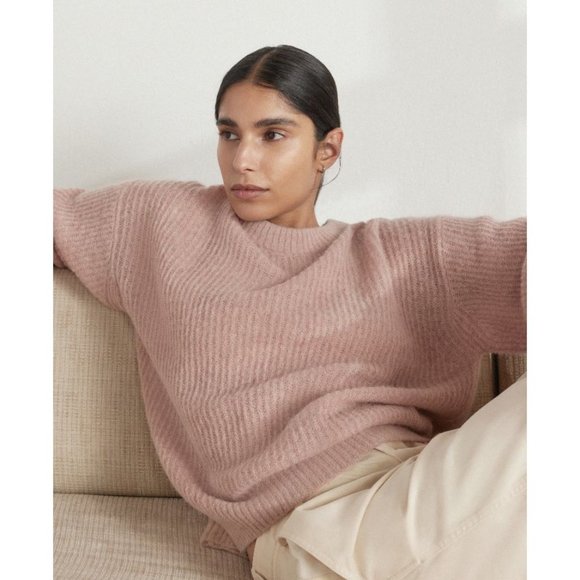 Everlane Sweaters - Everlane The Alpaca Crew Sweater in Cafe Creme Xsmall New Womens Knit Pink Top